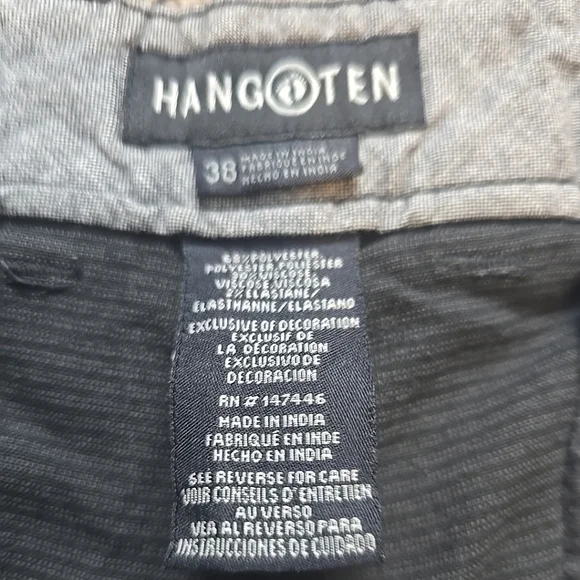 Hang Ten Chino shorts lightweight hybrid walkshorts Mens 38 Black - Picture 11 of 11